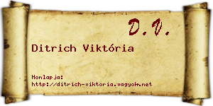 Ditrich Viktória névjegykártya